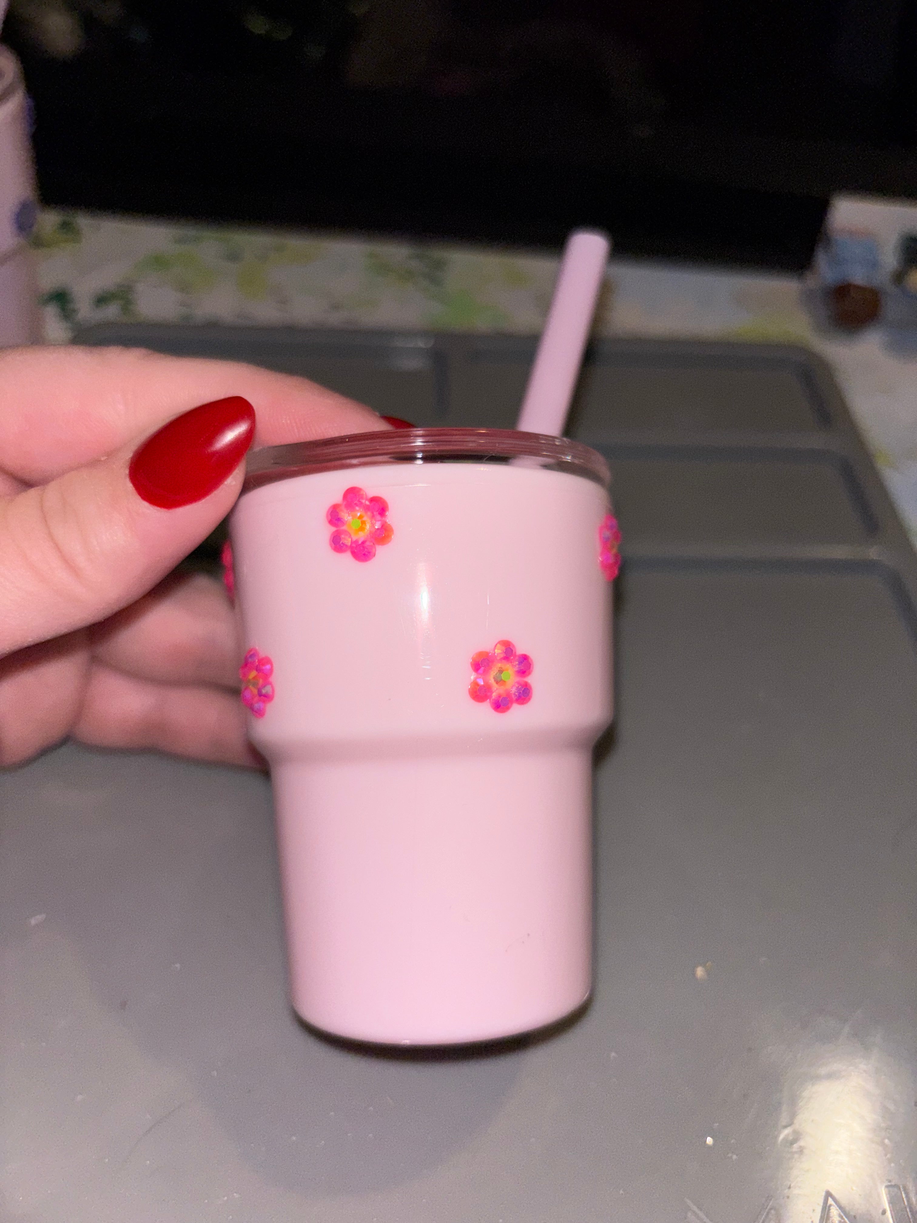 Flower power mini cup PINK