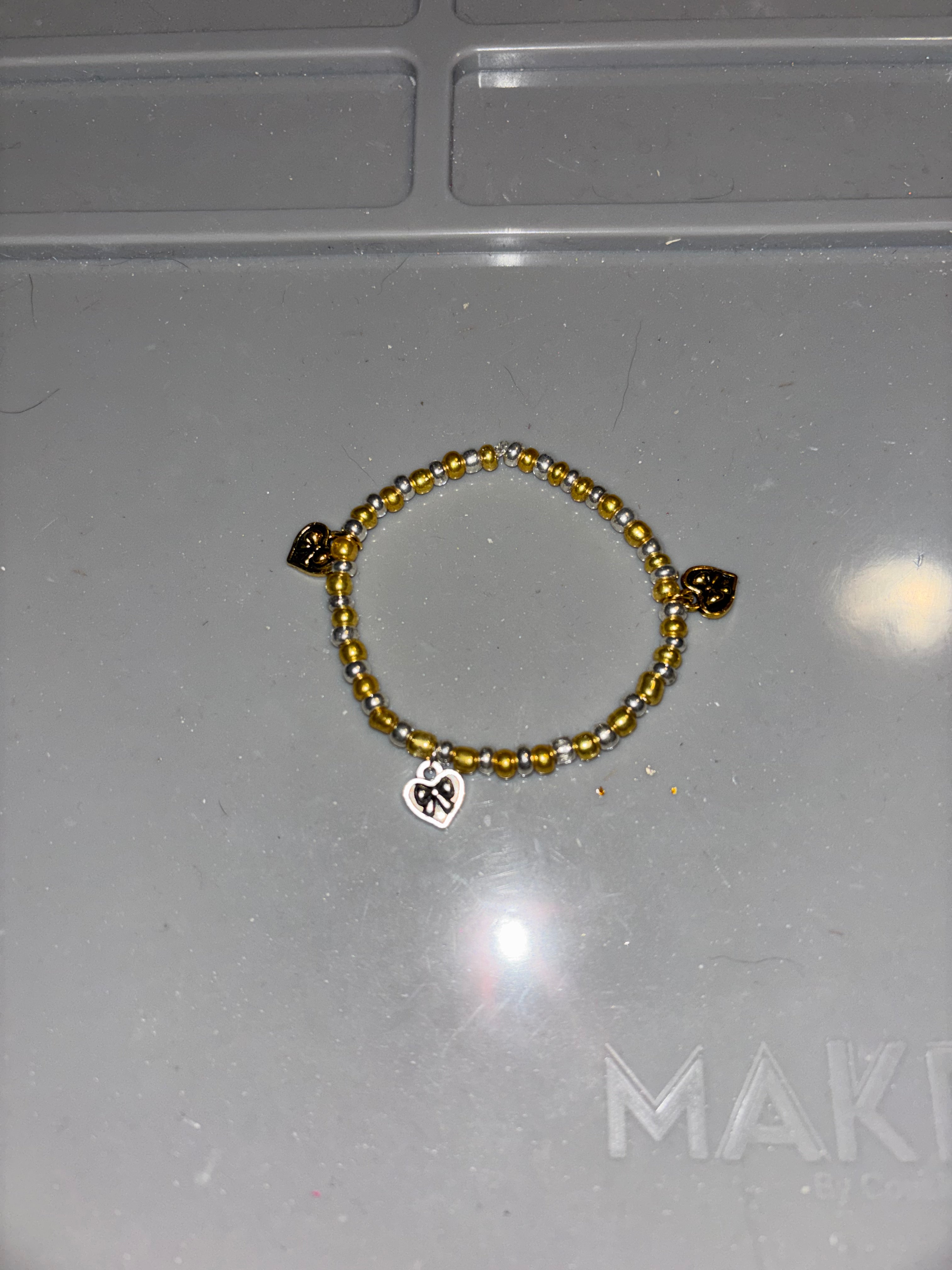Hand made glass bead bracelet ‘I’m just a girl’