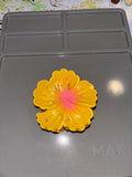 Rhinestone hibiscus flower claw clip SUNSET YELLOW