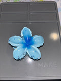 Rhinestone lily flower claw clip BLUE